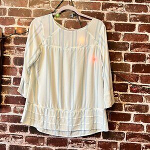 Lee Riders Blue and White Striped Blouse
